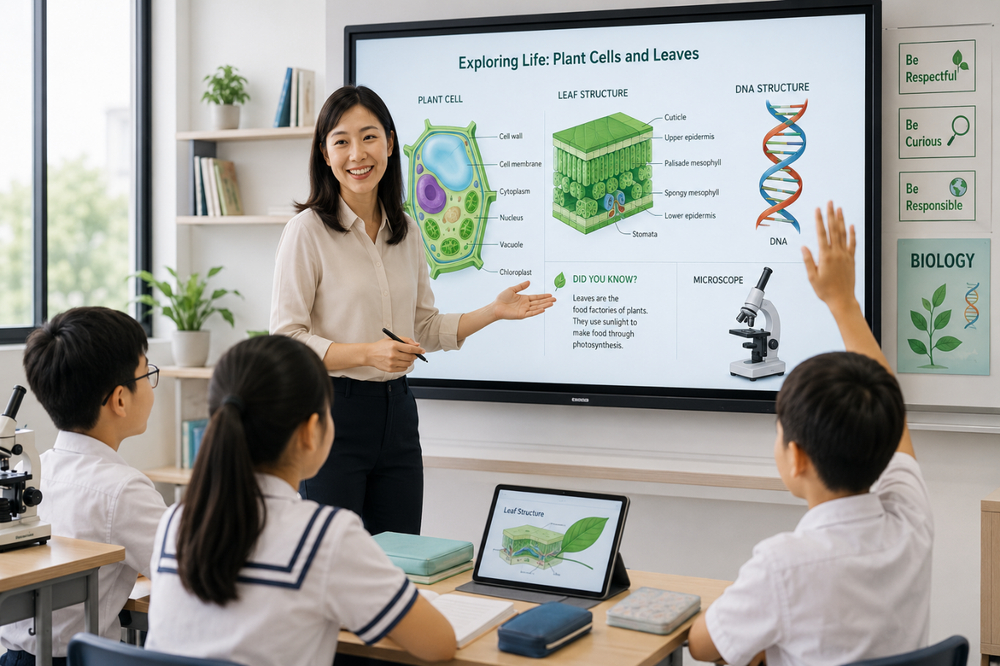 Dạy Sinh học bằng tiếng Anh giúp học sinh rèn luyện tư duy, nâng cao khả năng đọc hiểu tài liệu và trình bày.