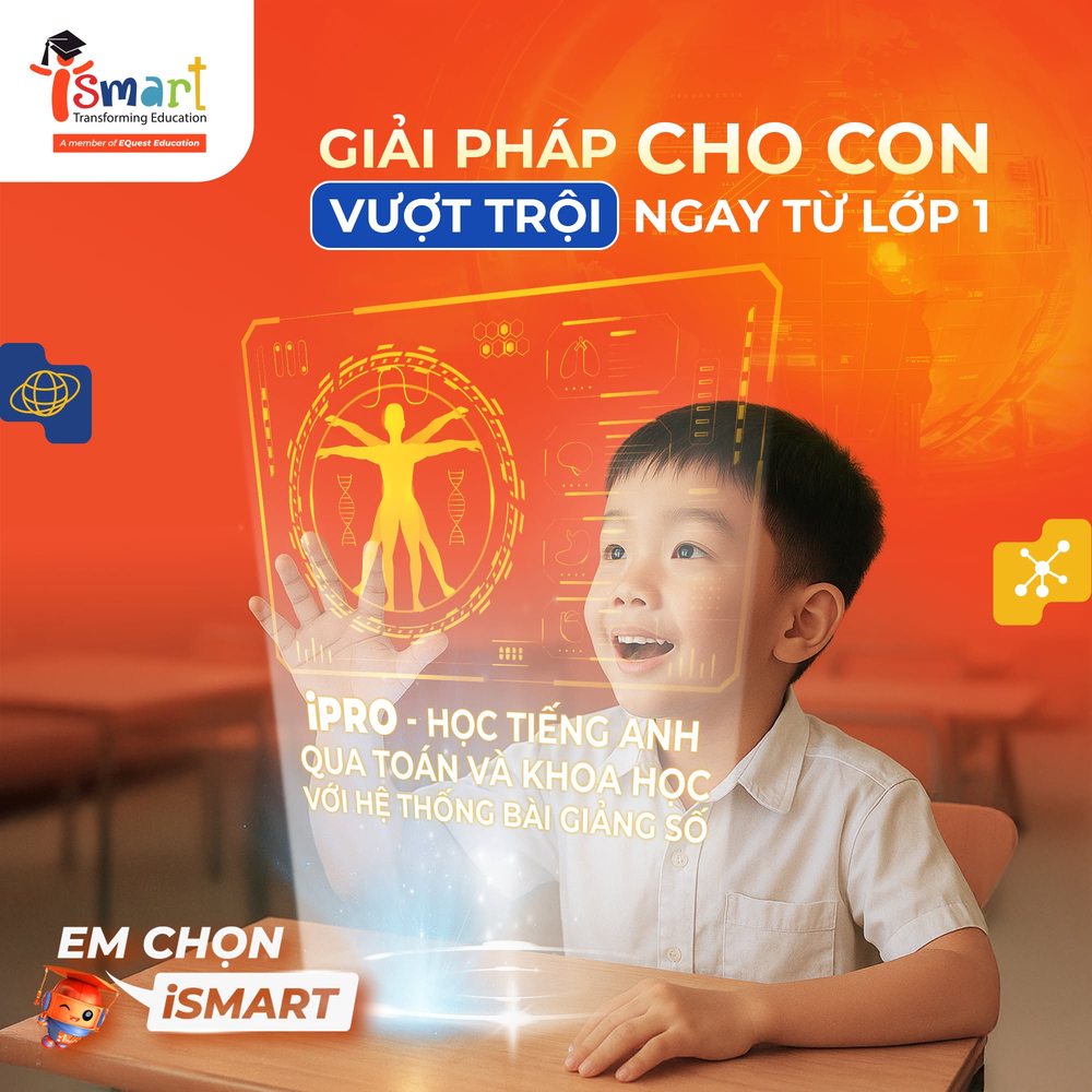iPRO - Học tiếng Anh qua Toán và Khoa học với iSMART.