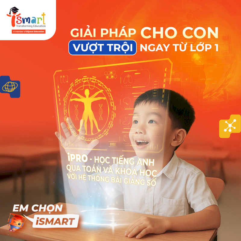 iPRO - Học tiếng Anh qua Toán và Khoa học với iSMART.